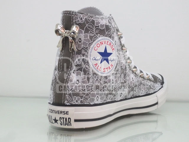 CONVERSE ALL STAR borchie Hi GRIGIO CHARCOAL glitter BRUNITO