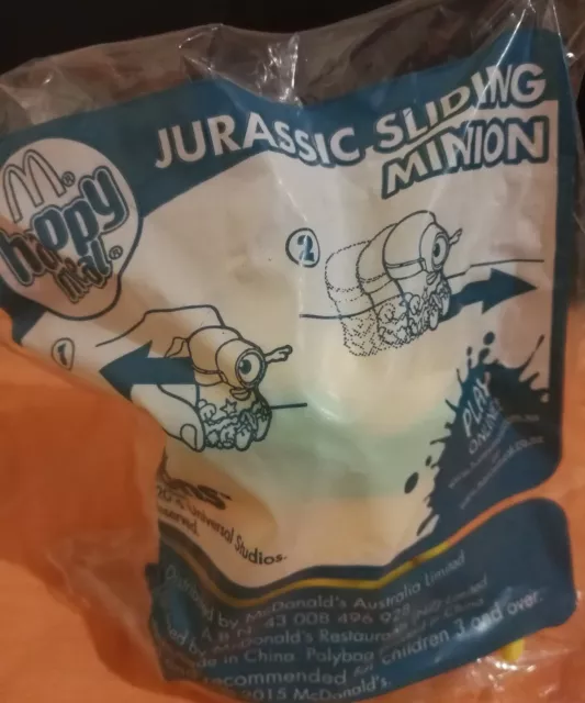 McDonald's Happy Meal Toys Minions 2015 Jurassic Sliding Minion Brand New sealed 2