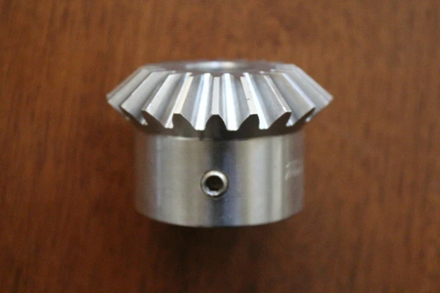 Stainless Miter Gear, 12M18SS, 90° Angle,0.500" Bore, 3/16" keyway
