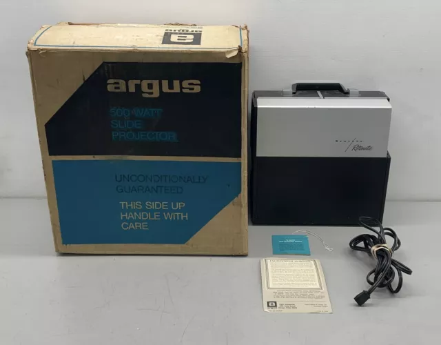 Argus 500 Watt Slide Projector w Original Box
