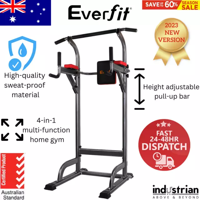 Power Tower Chin Up Bar Push Pull Up Weight Bench Gym Station Equipment Home Fit