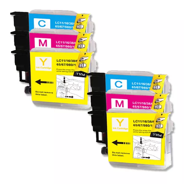 Color Ink Cartridges compatible with Brother LC61 MFC-J410W MFC-J415W MFC-J615W