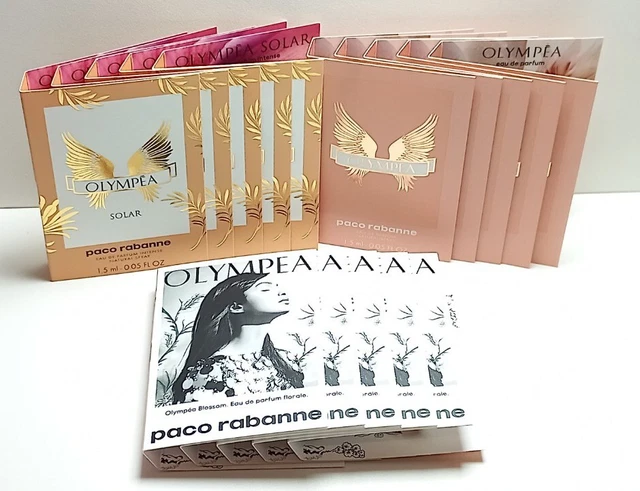 Paco Rabanne Olympea + Solar + Blossom 15 x 1,5 ml Parfum Proben ( 22,5 ml )