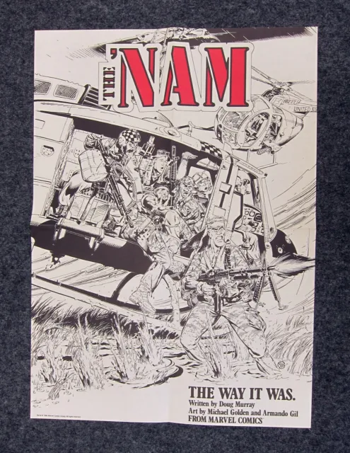 The 'Nam Marvel Comics Dealer Promotional Poster**1986**Armando Gil**Very Rare**