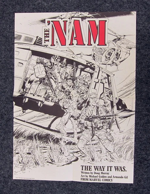 The 'Nam Marvel Comics Dealer Promotional Poster**1986**Armando Gil**Very Rare**