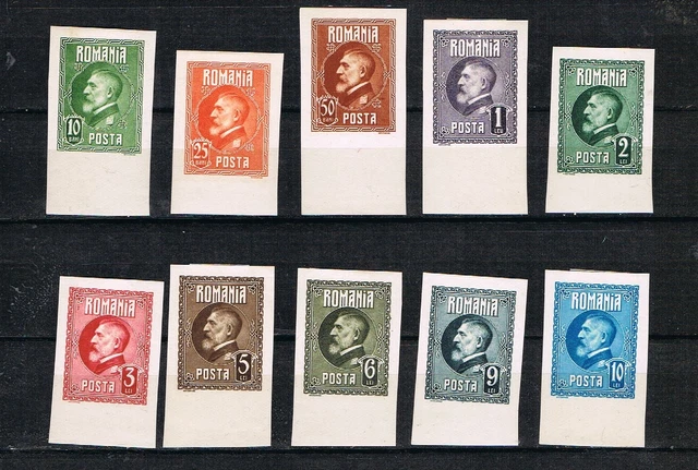 Rumanien 1926 Satz 293/302 U Ungezahnt Ferdinand I ungebraucht/MLH