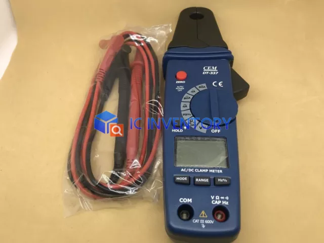 1PC New CEM DT-337 Mini AC/DC Digital Clamp Meter Tester Multimeter CAT III 600V