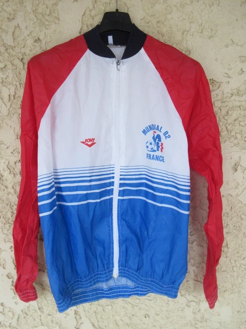 Veste Sport Vintage JOINVILLE France Bleu Ciel Et Blanc - Taille M - Années 80 - Occasion Très Bon état