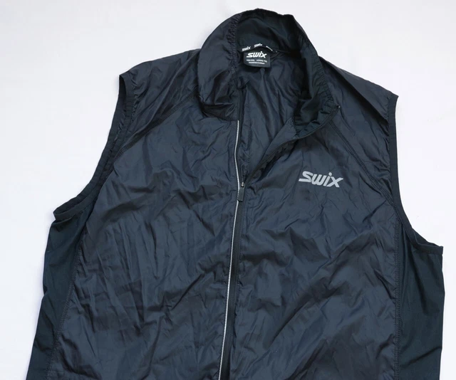 Swix Light Training Vest mens Sleeveless Full Zip Gilet top size 2XL XXL 11261
