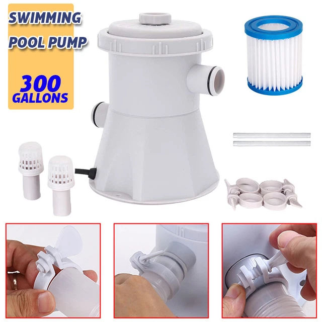 SWIMMING POOL ELECTRIC Filter Pump Paddling Pool Water Flowclear Tool