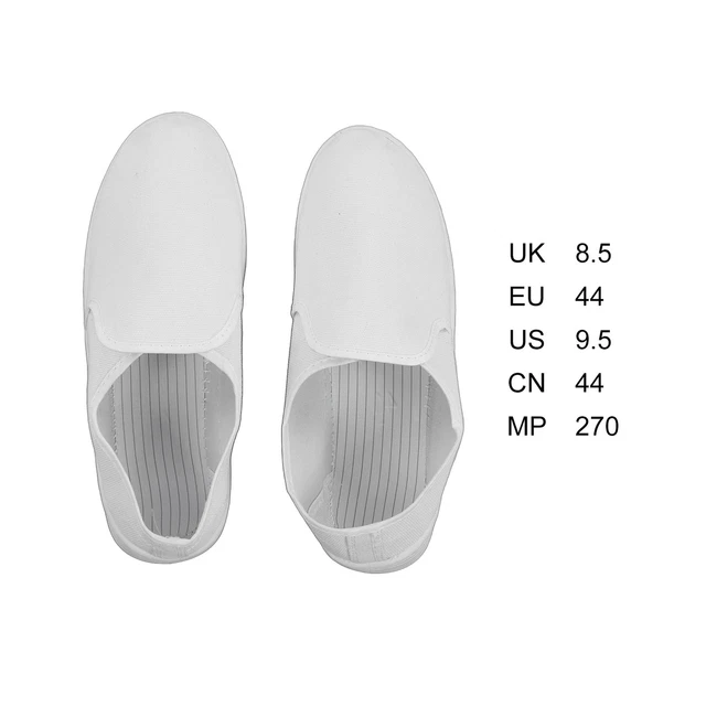 Scarpe a prova statica PVC tela cassaforte per elettronica laboratorio polvere bianco 44❤