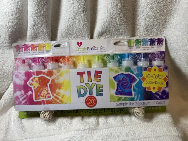 Tie Dye Kit Rainbow Create Basics 10 Color Colors Tik Tok Super Pack Fun Toy
