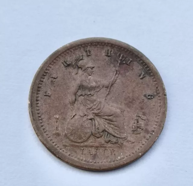 LAUER Young Victoria Farthing Toy Model Coin Token Miniature. 12mm tiny.