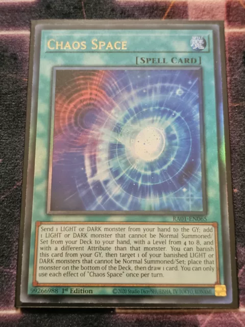 Chaos Space - RA01-EN065 - Japanese Ultimate Rare - 1st Ed - NM - Yugioh