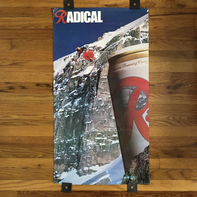 Vintage Rainier Brewing Company Beer Ski Poster Seattle Washington 20”x37”