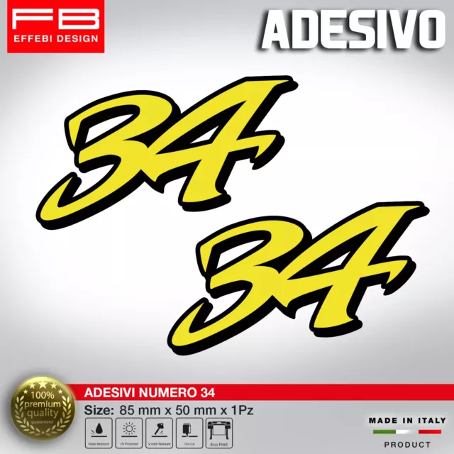 Adesivi Stickers Numero Gara 34 KEWIN SCHWANTZ Tribute 500 USA