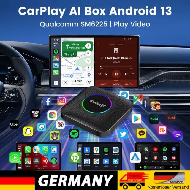 CARLINKIT TBOX Ambient LED Android 13 | Carplay & Android Auto | 4GB / 64GB