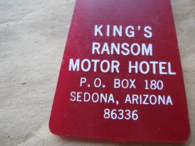 Vintage Original Hotel ? Room Key 228 King's Ransom Motor Hotel Sedona ARIZONA 3