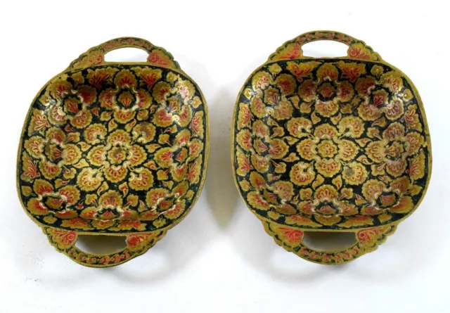 Vintage Hand Crafted Beautiful Flower Enamel Work Brass Table Decor. G26-45