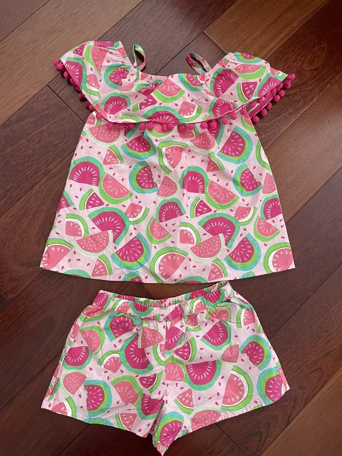 Tommy Bahama Kids Outfit Watermelon Set Top Shorts Pink Size S (5-6) *Cute* NWOT