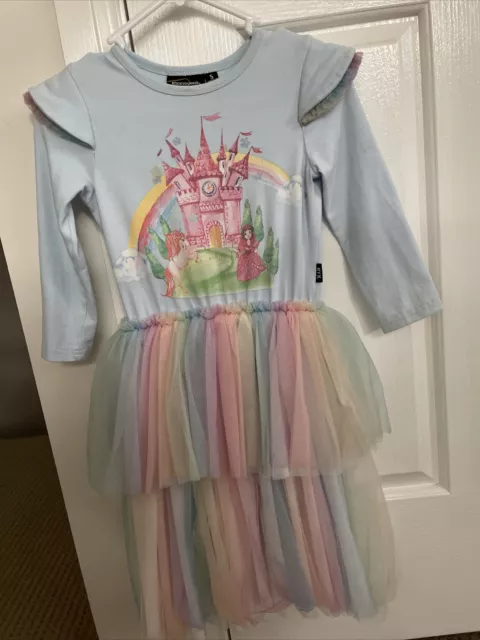 Rock Your Kid Princess And Unicorn Tulle Dress Size 5 Great Condition