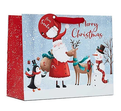 Winter Wonderland Large Shopper Christmas Gift Bags by north pole