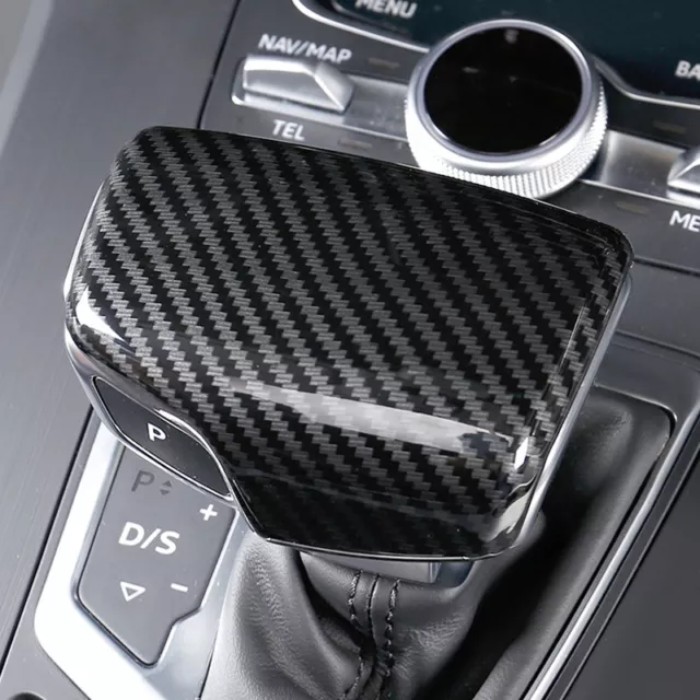FOR AUDI A4 B9 A5 Q5 Q7 LHD Carbon Fiber Gear Shift Knob Cover