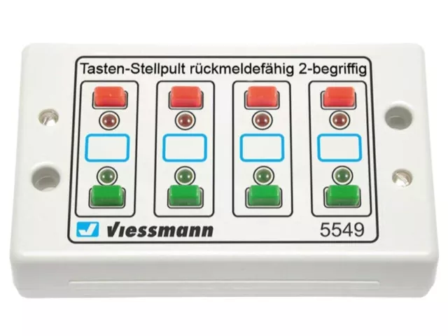Viessmann 5549 Universal-Tasten-Stellpult, rückmeldefähig, 2-begriffig