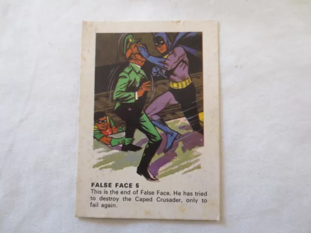 1966 Batman Card, Weeties & Rice Krinkles, False Face 5