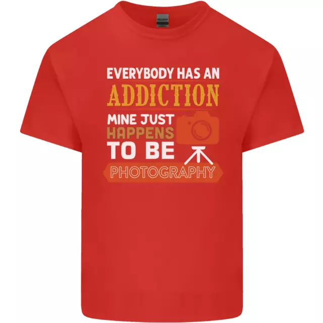 T-shirt top da uomo cotone Photography Addiction divertente fotografo 4