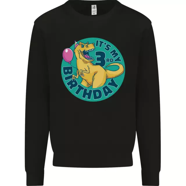 3rd Birthday Dinosaur T-Rex 3 Year Old Kids Sweatshirt Jumper