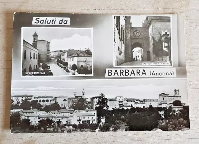 cartolina barbara ancona saluti da vedute formato grande 1983