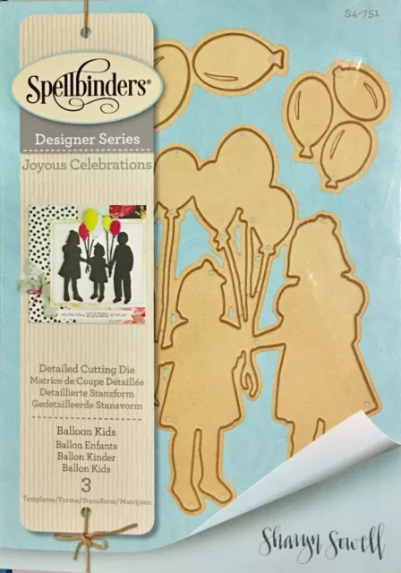 Spellbinder Cut Emboss & Stencil Dies ~Balloon Kids Code S4-751