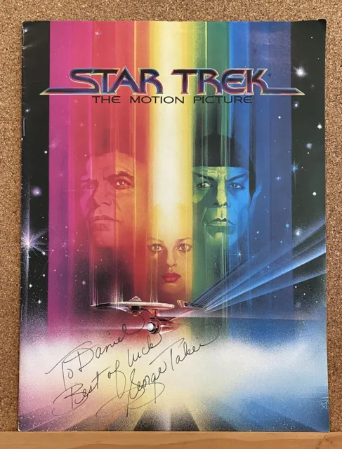 Sulu Signed! Vintage 1979 Star Trek Motion Picture Aussie Program George Takei!!