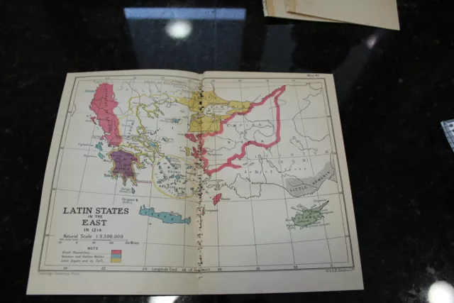 Antique 1923 Cambridge Medieval History Map Vol. IV Eastern Roman Empire #43