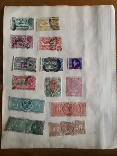 India, Haiti And Hungary Stamps On An Album Page