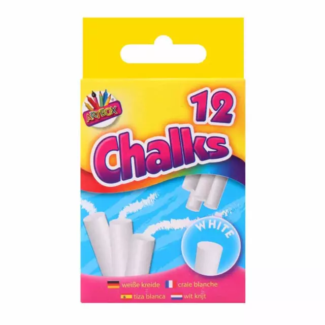 Coloured Chalks / White Chalks Pavement Games Home School Office