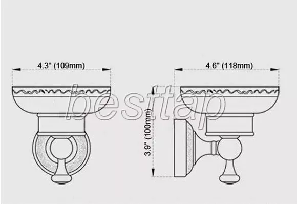 Black Oil Rubbed Bronze Wall Mounted Soap Dish Holder Bathroom Accessory sba471 3