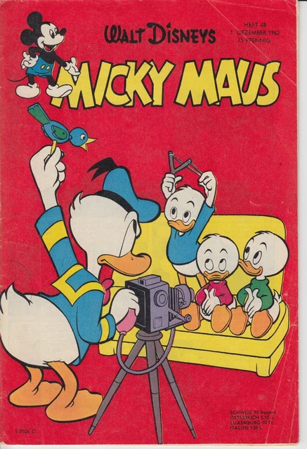 Micky Maus 1962 Heft 48 mit Beilage (2 Streifen - Auf den Spuren des Phönix)