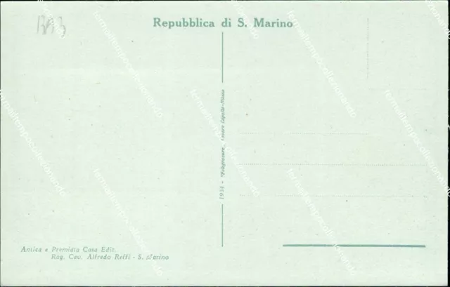 ba3 cartolina repubblica di san marino panorama  della citta' e borgo maggiore 2