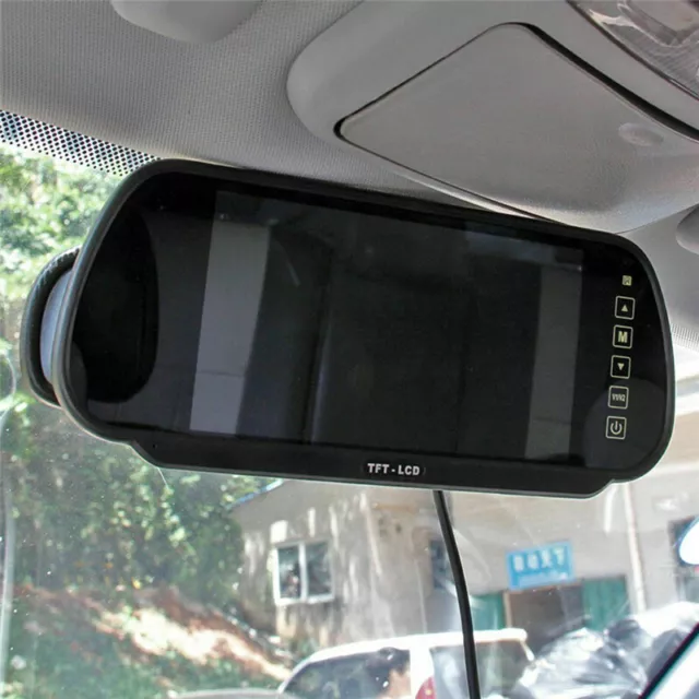 7" Car TFT LCD Mirror Monitor for Reverse Car Rear View Backup Camera Parking 3