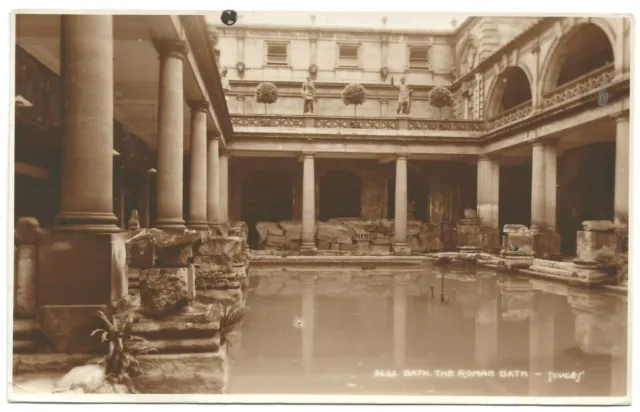 The Roman Baths in Bath, England Semi-Matte Sepia Finish 1920s by Judges, Ltd