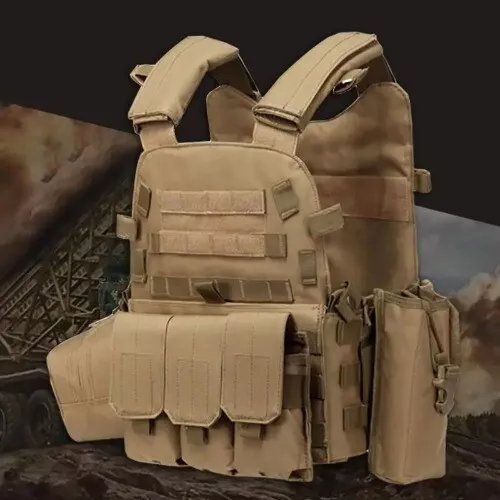 Plate Carrier Vest Tactical Vest Nylon Molle WebbedGear Body Armor HuntingCombat