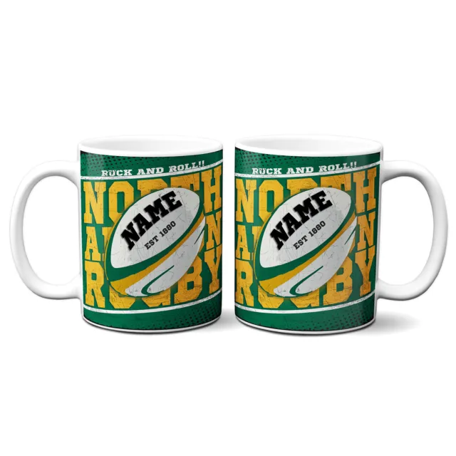 Personalised Northampton Saints Mug Rugby Union Cup Birthday Fathers Gift RPM28