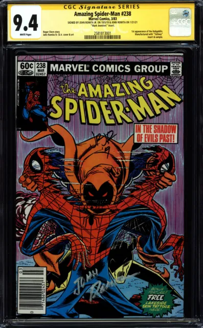 MARK JEWELERS Amazing Spider-man 238 CGC SS x2 9.4 John Romita SR & Jr Newsstand