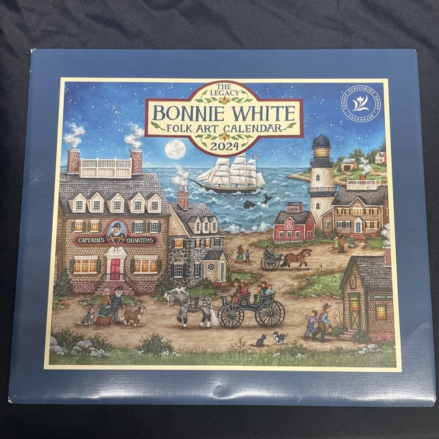 LEGACY 2024 CALENDAR Bonnie White Folk Art Fits Wall Frame 19.99