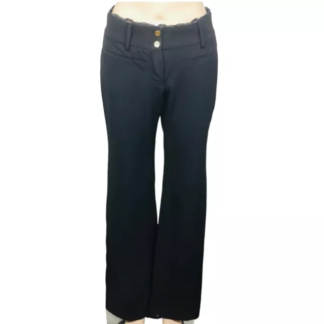 Dolce Gabbana black pants with lace detailing sz m Waist: 28 Inches Length:33 In 2