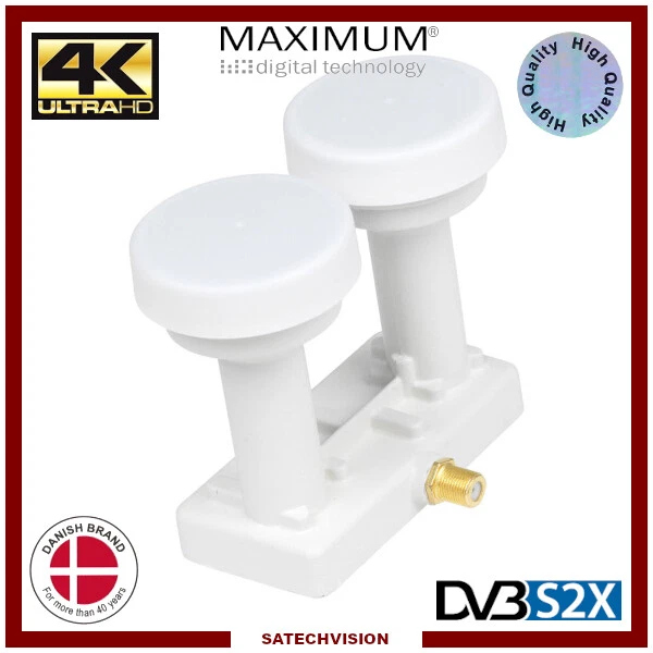Parabole Astra Hotbird : support 2 LNB universel - Expédié en 24h