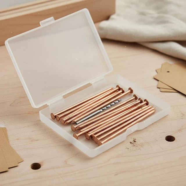 10 Clous De Tapisserie Uxcell – Tête Carrée 12mm – Fini Bronzé – Pour Meubles Et Rembourrage