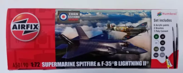 Airfix Supermarine Spitfire F-35B Lightning II Model Kits Then & Now A50190 1/72 3